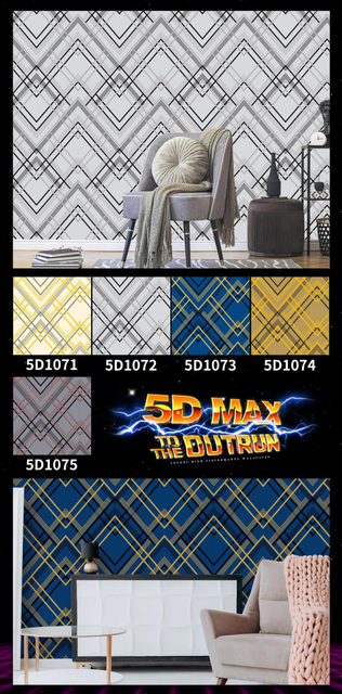 Modern Design PVC Wallpaper 3D Wallpaper Roll