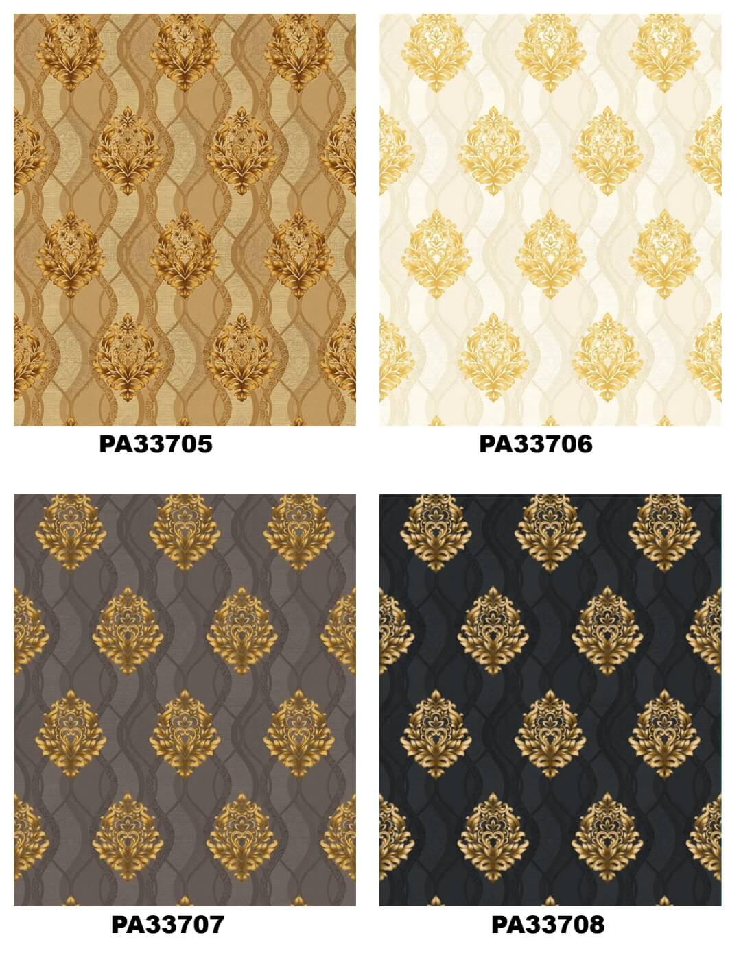 3d Gold Leaf Wallpaper for Hotel (16)