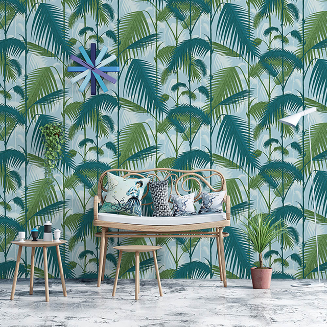 3d Tropical Coconut Tree Design Wallpaper for Home Decor