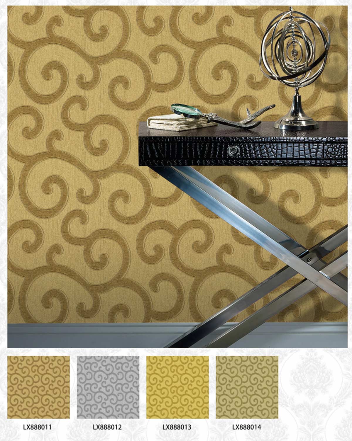 Golden-Leaves-Design-Metallic-Wallpaper-(4)