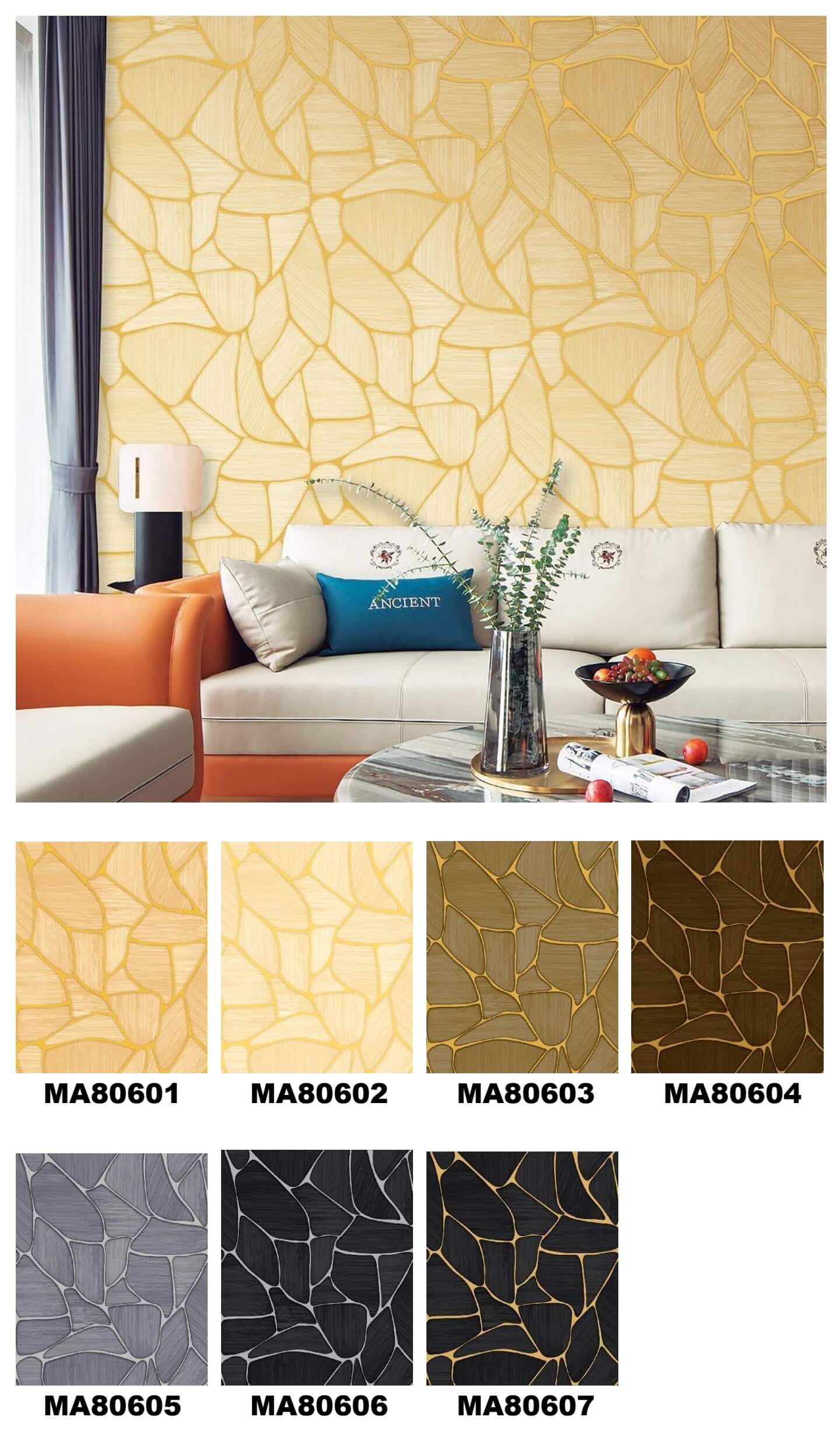 Beautiful Color 3D Design Wallpaper Better choice For Living Area, Bedroom, kids room, Office Durable PVC Wallpapers (17)