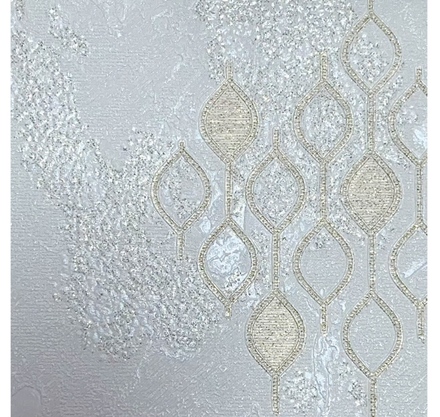 Orla Wave Glitter Textured Vinyl Luxury 3D Effect Wave Grey Wallpaper (12)