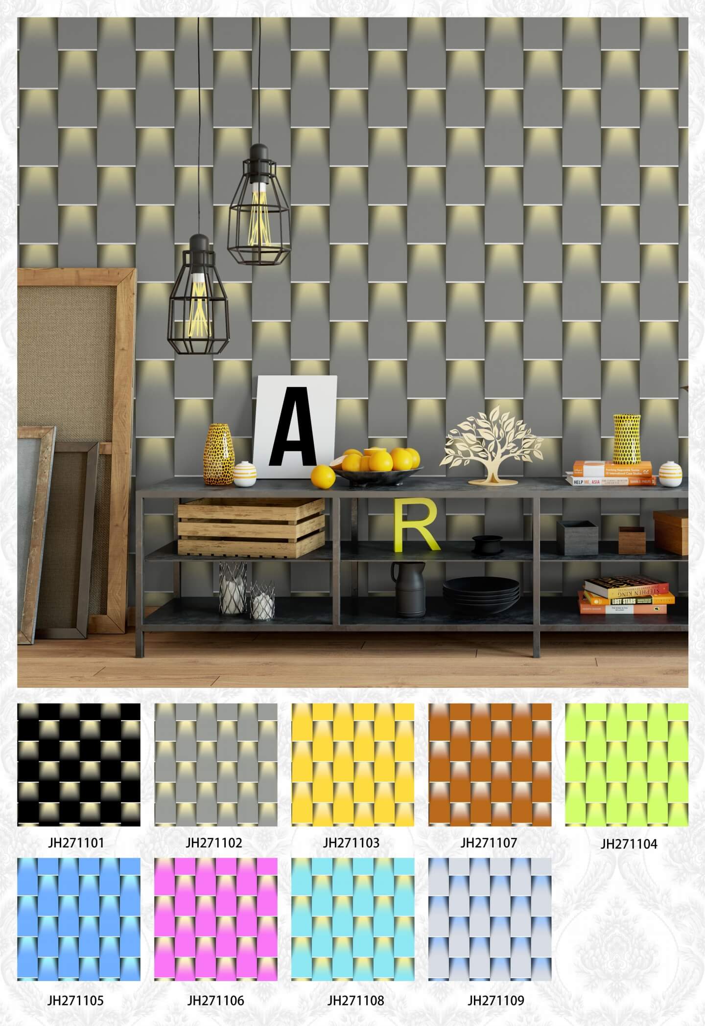 3D Design, Modern Room D&eacute;cor Wallpaper PVC Wallpapers for Living Areas, Wooden Brown Wall Interior Wallpapers (23)