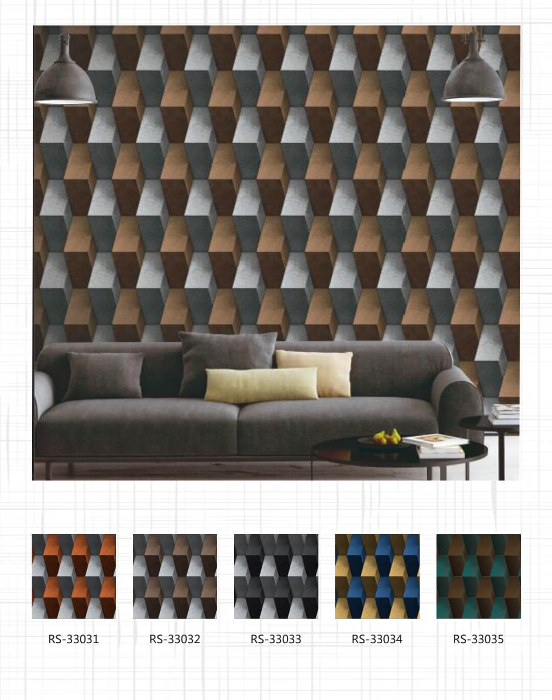 3d Effect Modern Room Wallpaper Wholesale with Stone Designs (8)