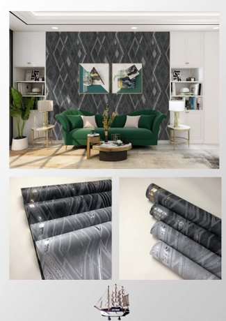 3D Metallic Wallpaper Wallcoverings For Home Hotel Wall Decoration