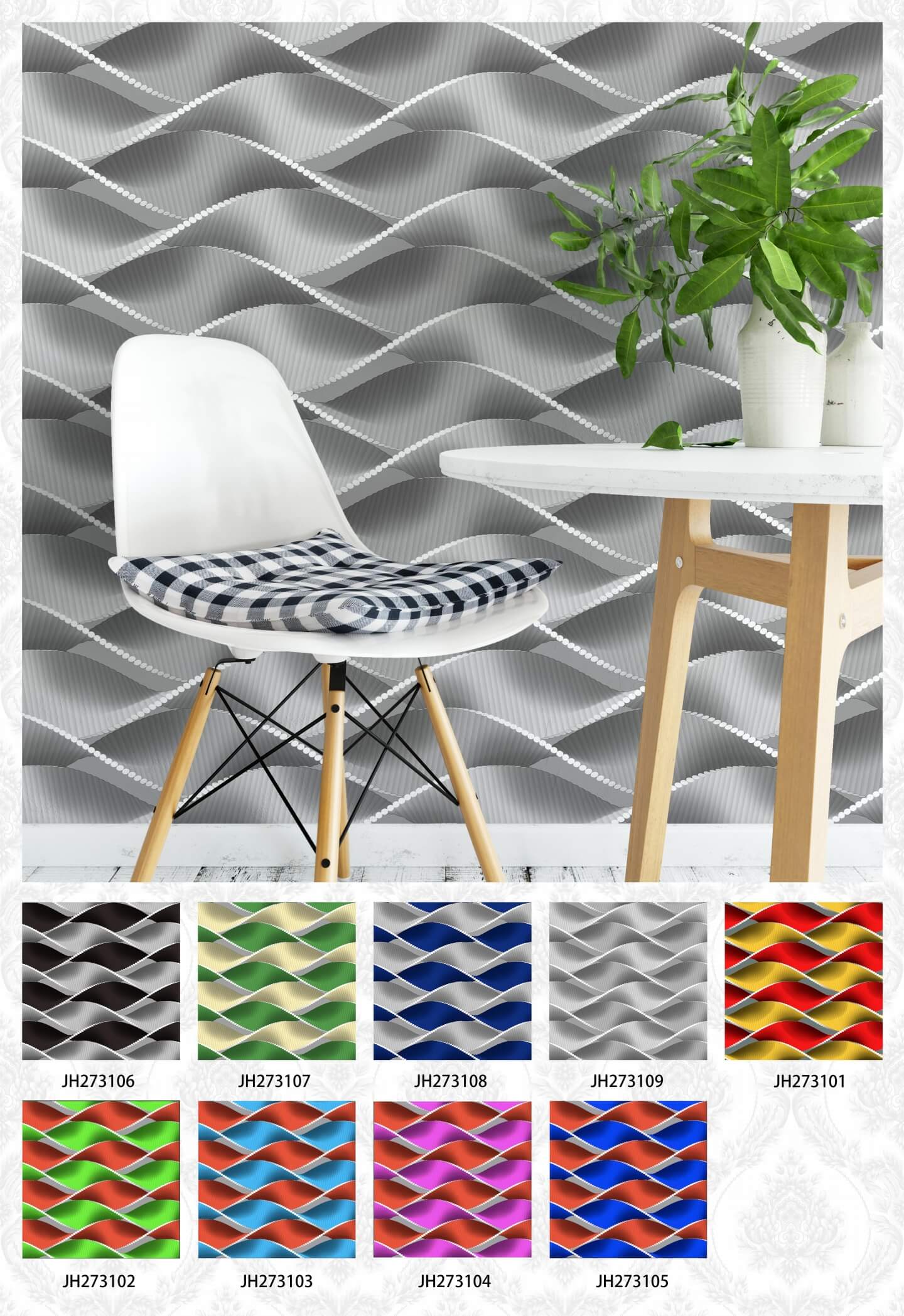 3D Design, Modern Room D&eacute;cor Wallpaper PVC Wallpapers for Living Areas, Wooden Brown Wall Interior Wallpapers (21)