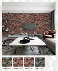 realistic cream Brick Wallpaper room