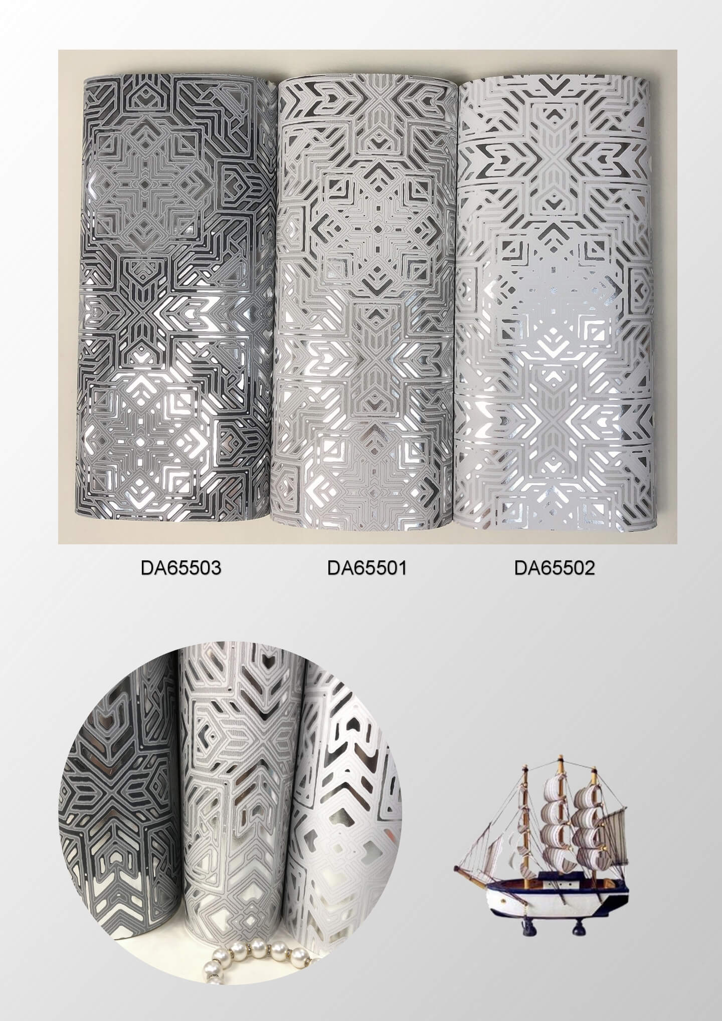 3D Metallic Wallpaper Wallcoverings For Home Hotel Wall Decoration (6)
