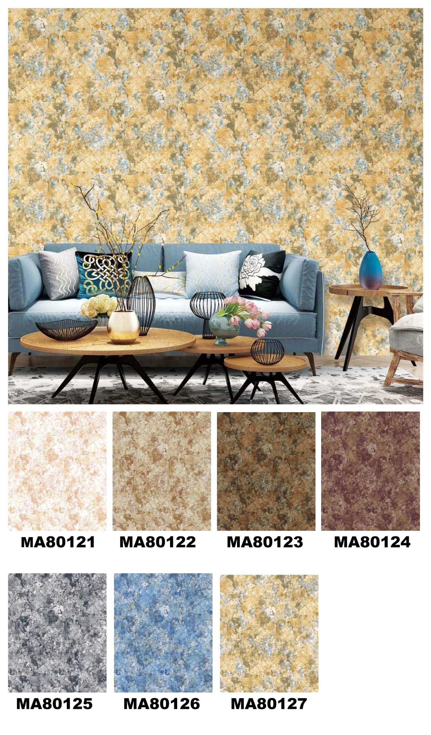 Beautiful Color 3D Design Wallpaper Better choice For Living Area, Bedroom, kids room, Office Durable PVC Wallpapers (6)