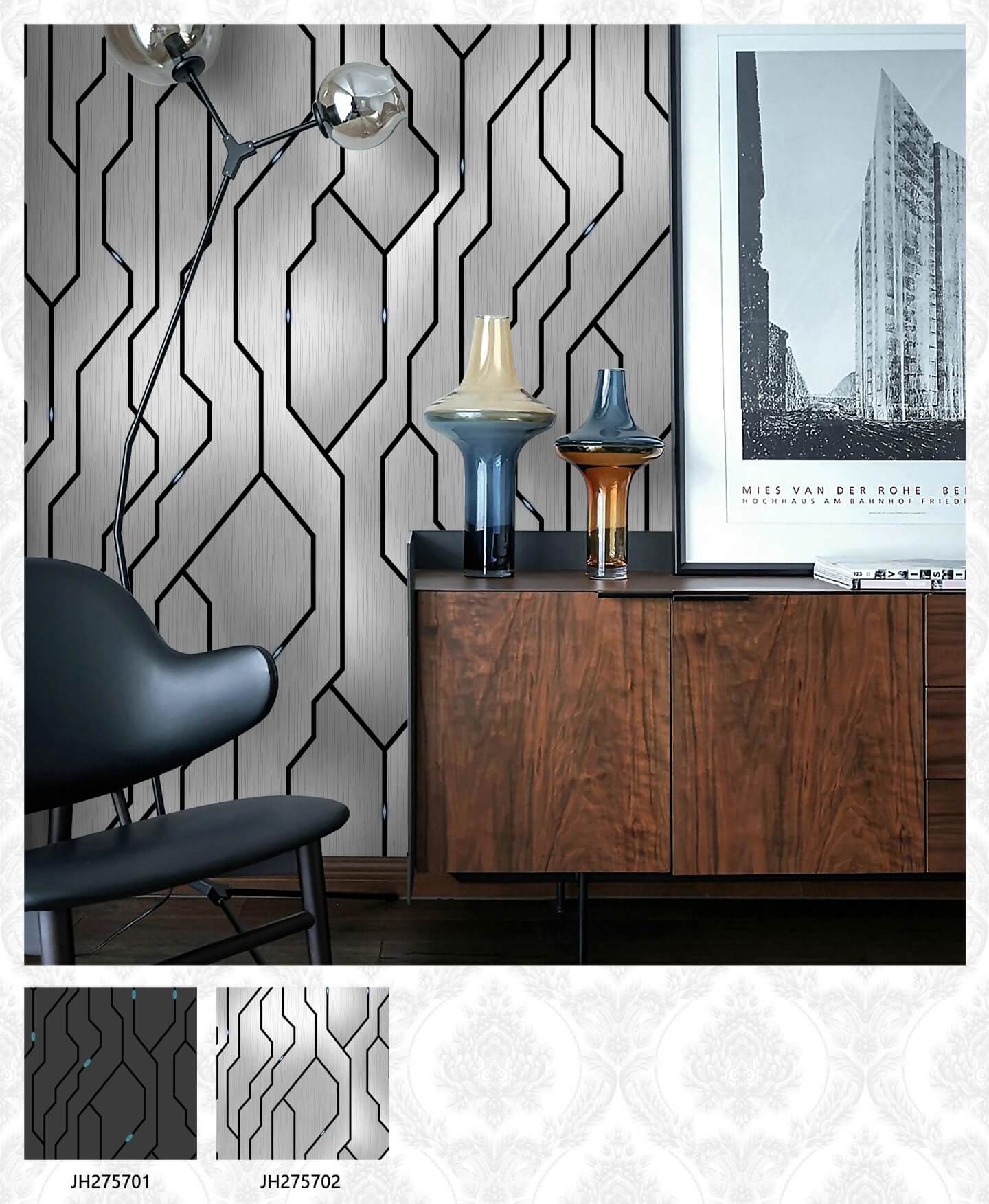 3D Design, Modern Room D&eacute;cor Wallpaper PVC Wallpapers for Living Areas, Wooden Brown Wall Interior Wallpapers (2)