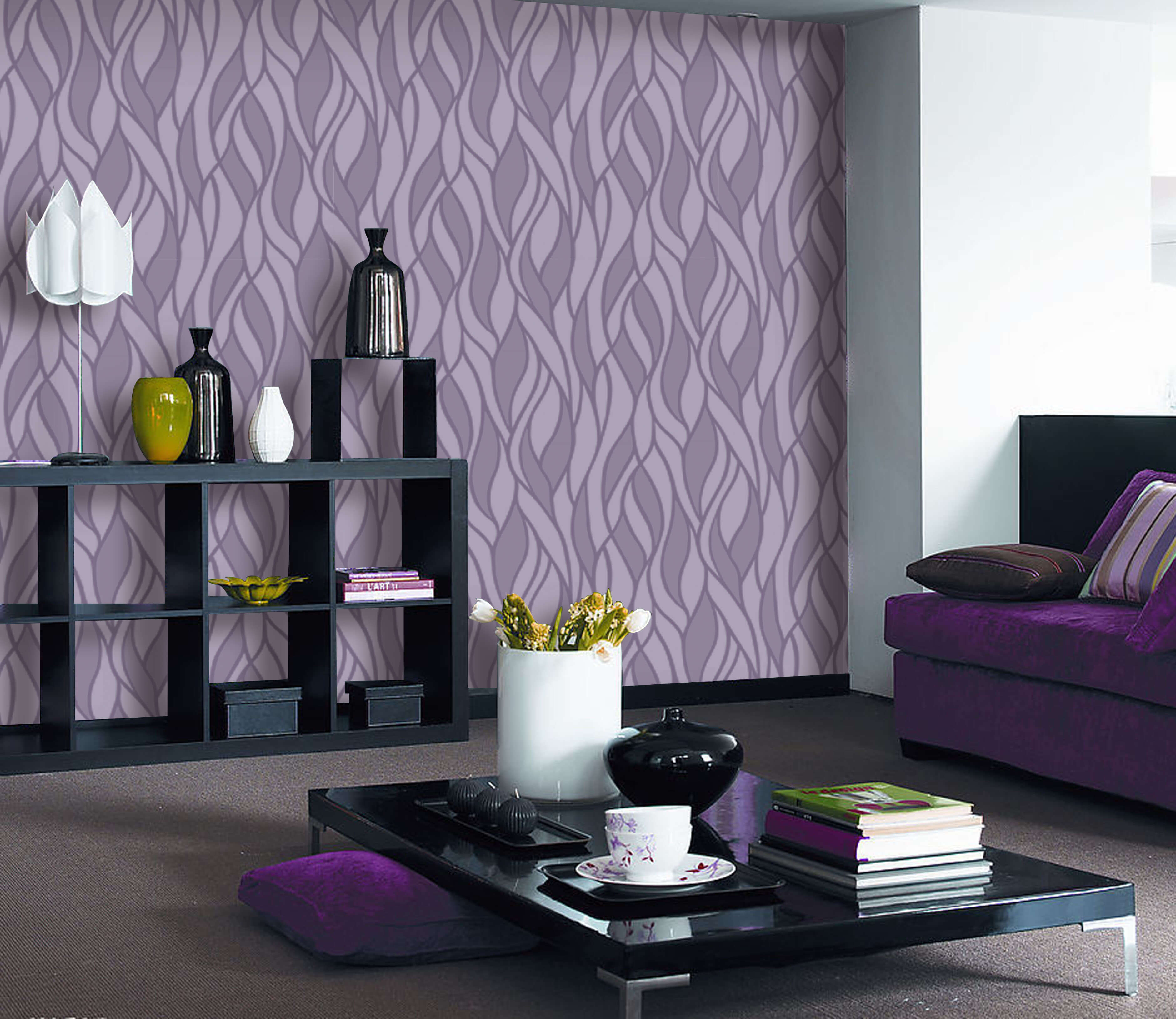 3D Abstract Geometric Foam Suede Wallpapers (3)