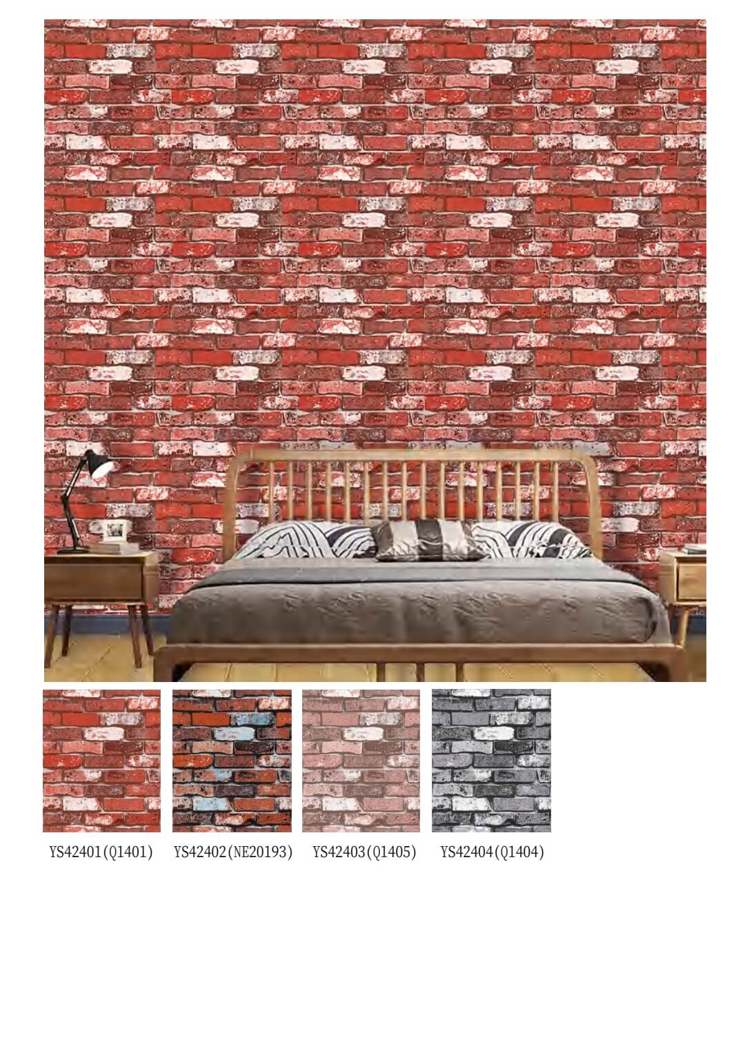 3d Textured Brick Effect Vinyl Wallpaper for Interior (5)