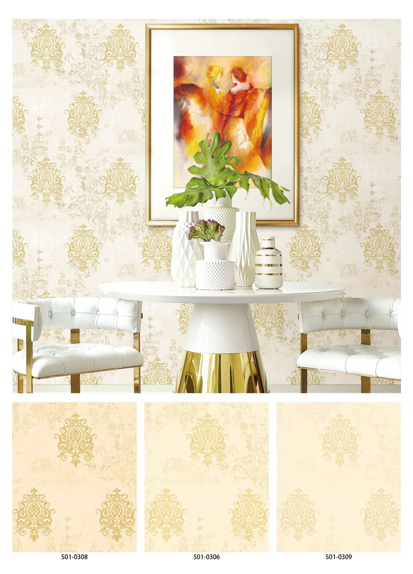 Floral Design Wallpapers Manufacture With High-Quality PVC Material Designer Premium Quality Water-resistant Wallpaper (13)