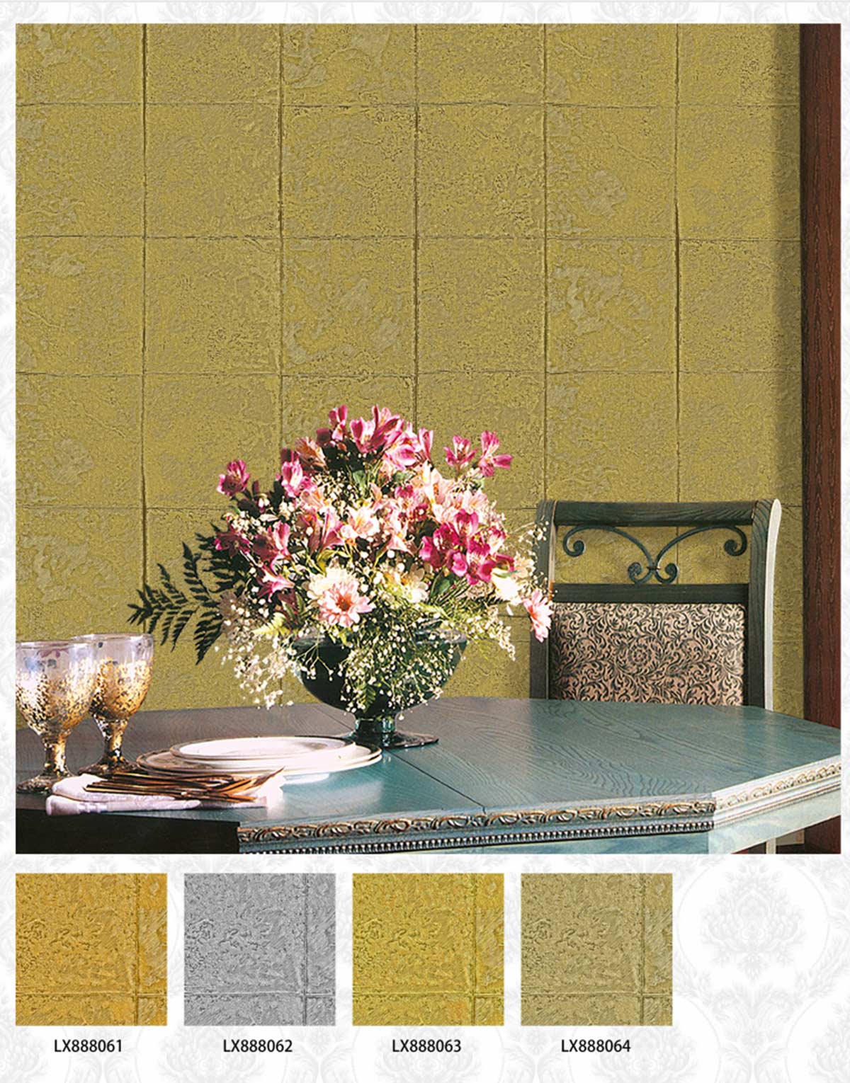 Golden-Leaves-Design-Metallic-Wallpaper-(9)