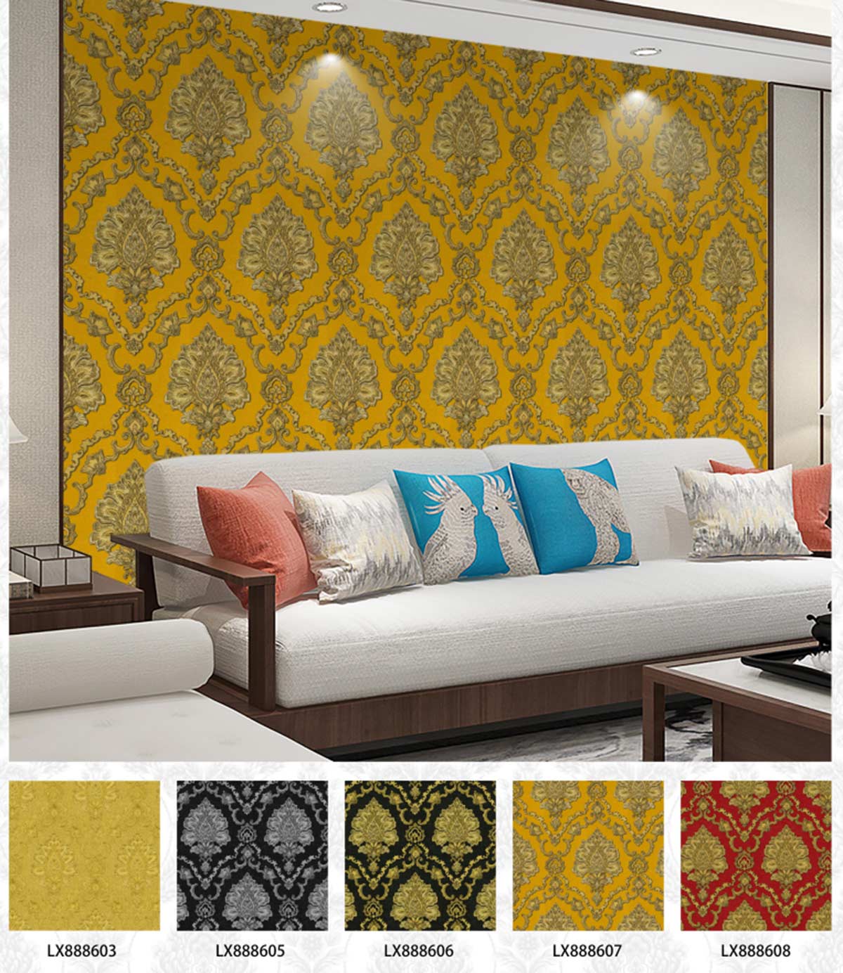 Golden-Leaves-Design-Metallic-Wallpaper-(2)
