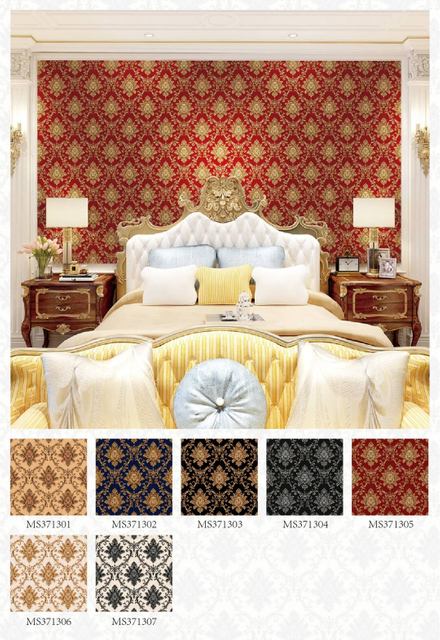 Latest Floral And Damask Pvc Wallpaper 3d for Room Decoration