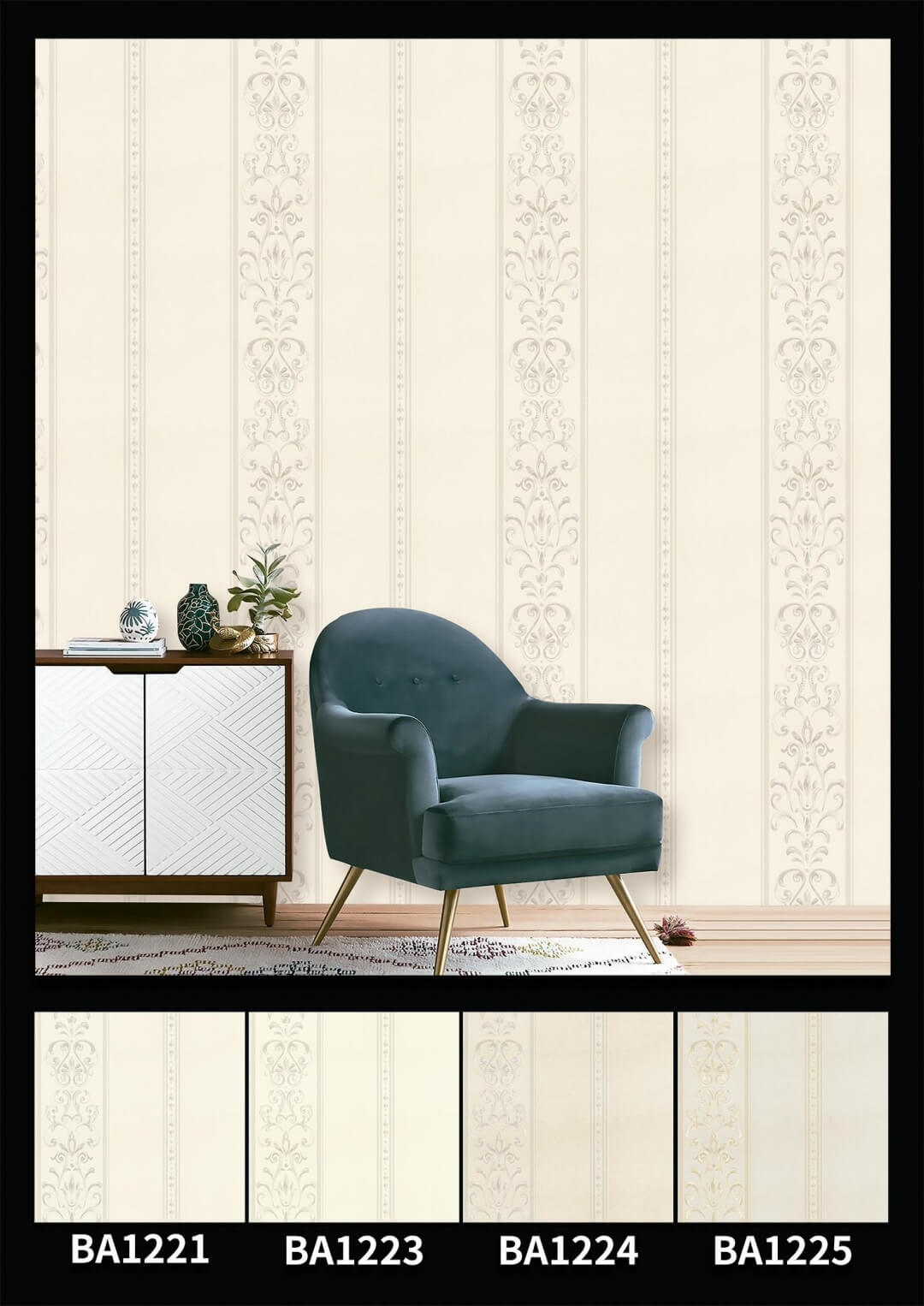 Beijing Luxury Home Decoration 3d Modern Vinyl Wallpaper (3)