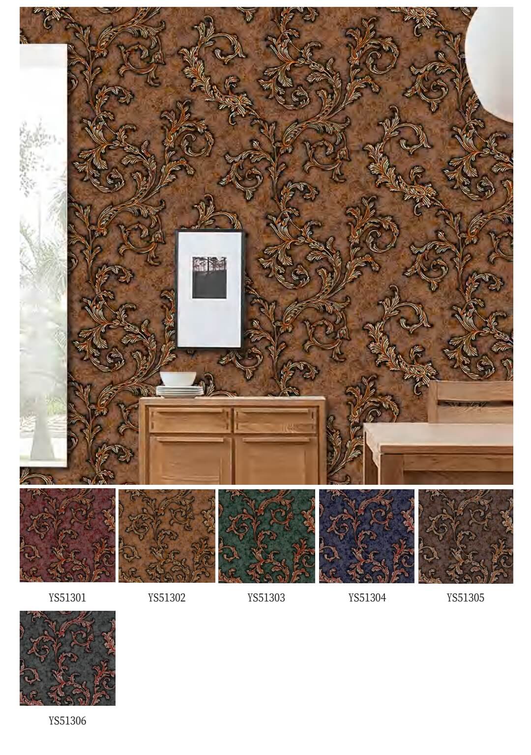 Dark Damask Floral Wallpaper Distribuidor Wallpaper Wholesaler (1)