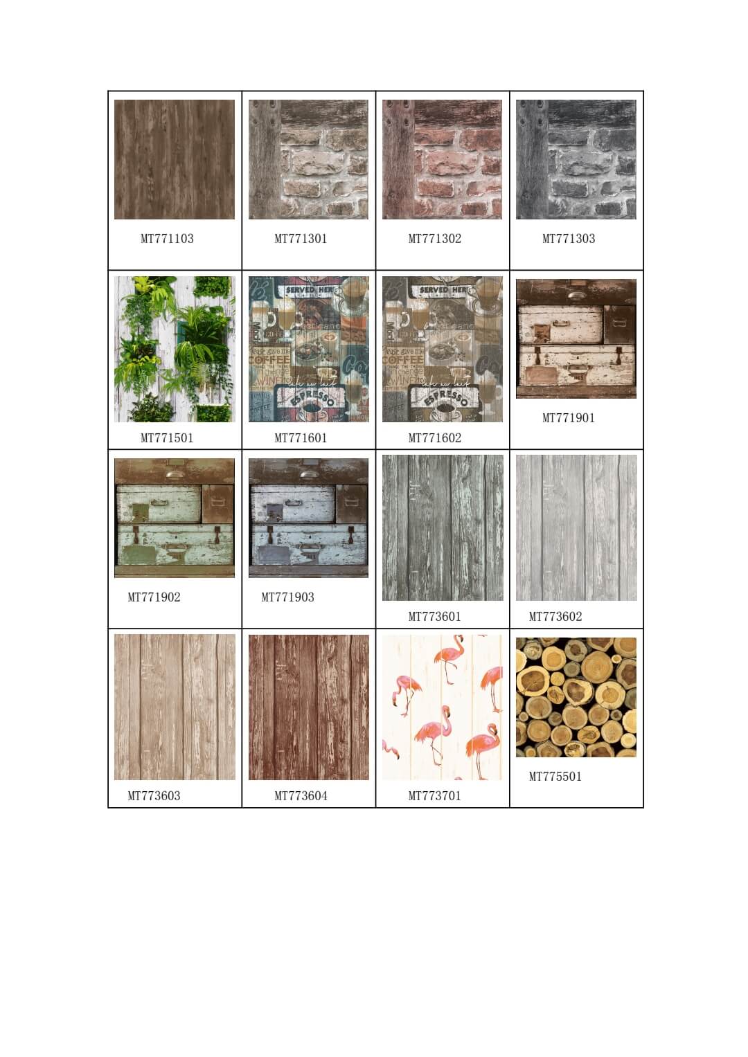 3d Natural Wooden Design Decorative PVC Wallpaper (4)