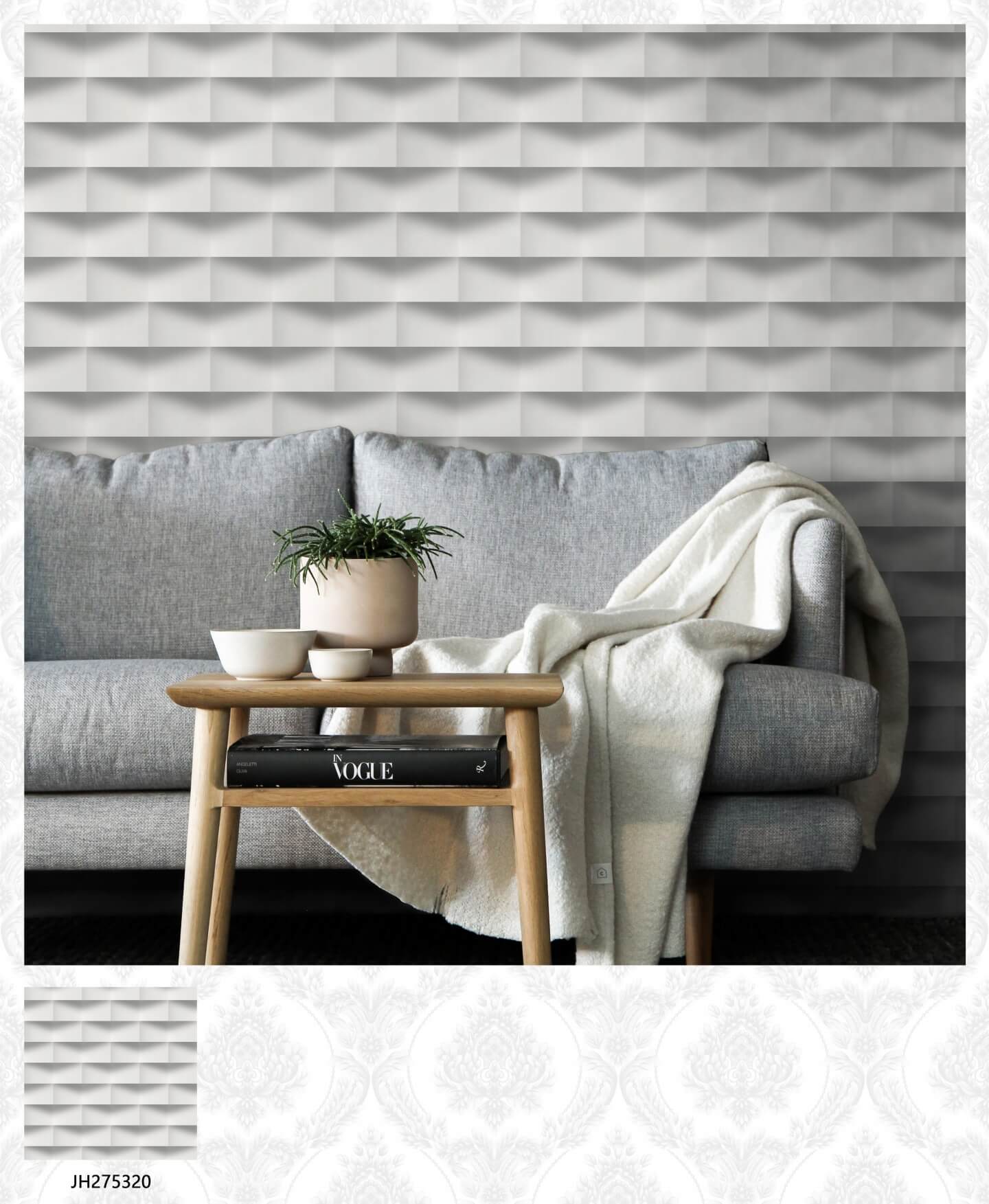 3D Design, Modern Room D&eacute;cor Wallpaper PVC Wallpapers for Living Areas, Wooden Brown Wall Interior Wallpapers (4)