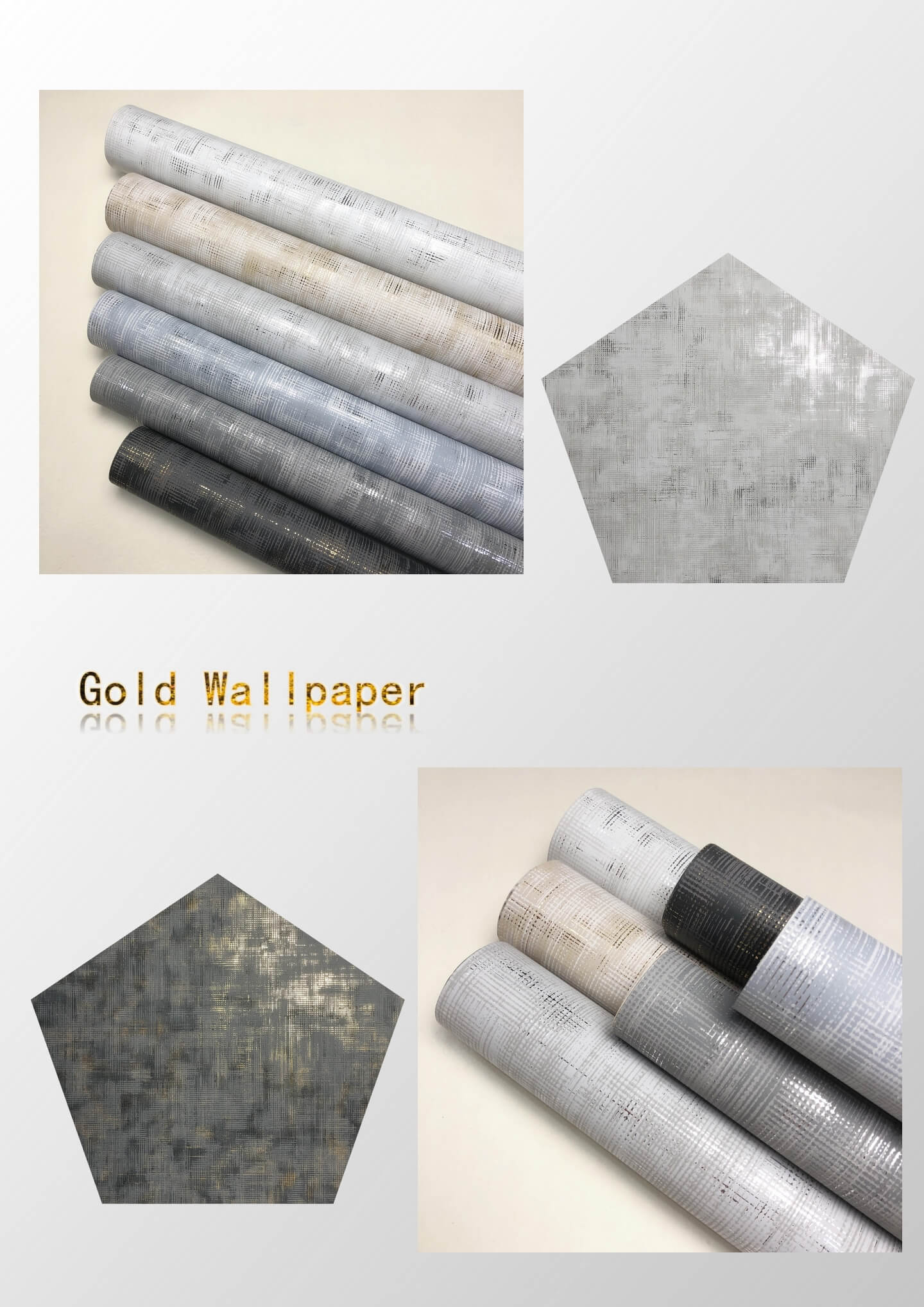 3D Metallic Wallpaper Wallcoverings For Home Hotel Wall Decoration (17)