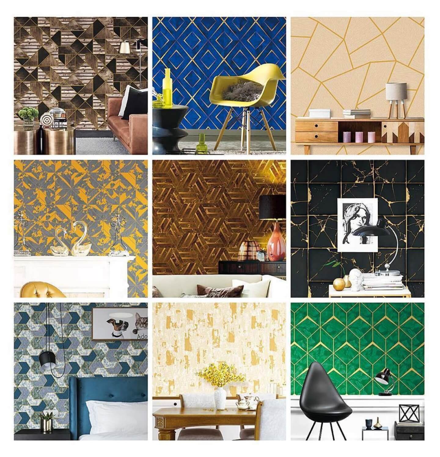 Beautiful Color 3D Design Wallpaper Better choice For Living Area, Bedroom, kids room, Office Durable PVC Wallpapers (50)