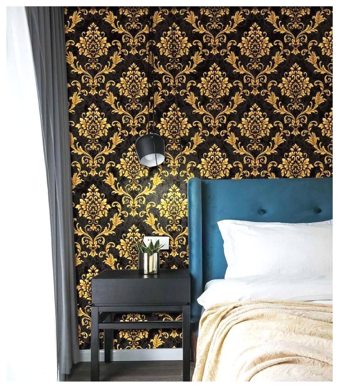 3d Gold Leaf Wallpaper for Hotel (6)