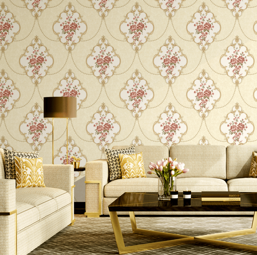 Latest Classic Flower Wallpaper for Living Room