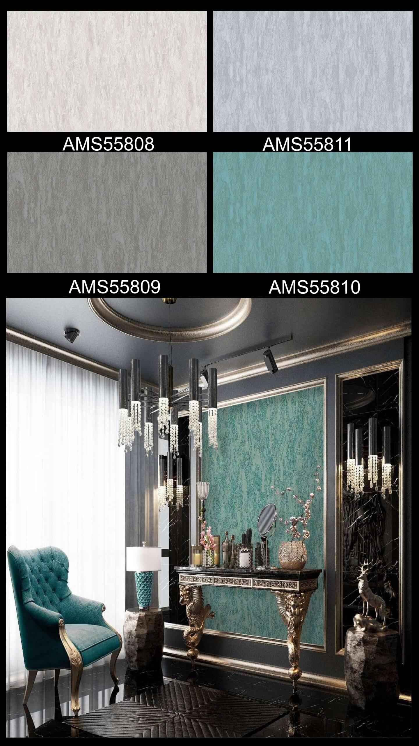 Trendy Damask Design PVC Wallpapers Cost-Effective, Suitable For All Kinds of Living Space, Wall decors, Premium PVC Wallpapers (2)