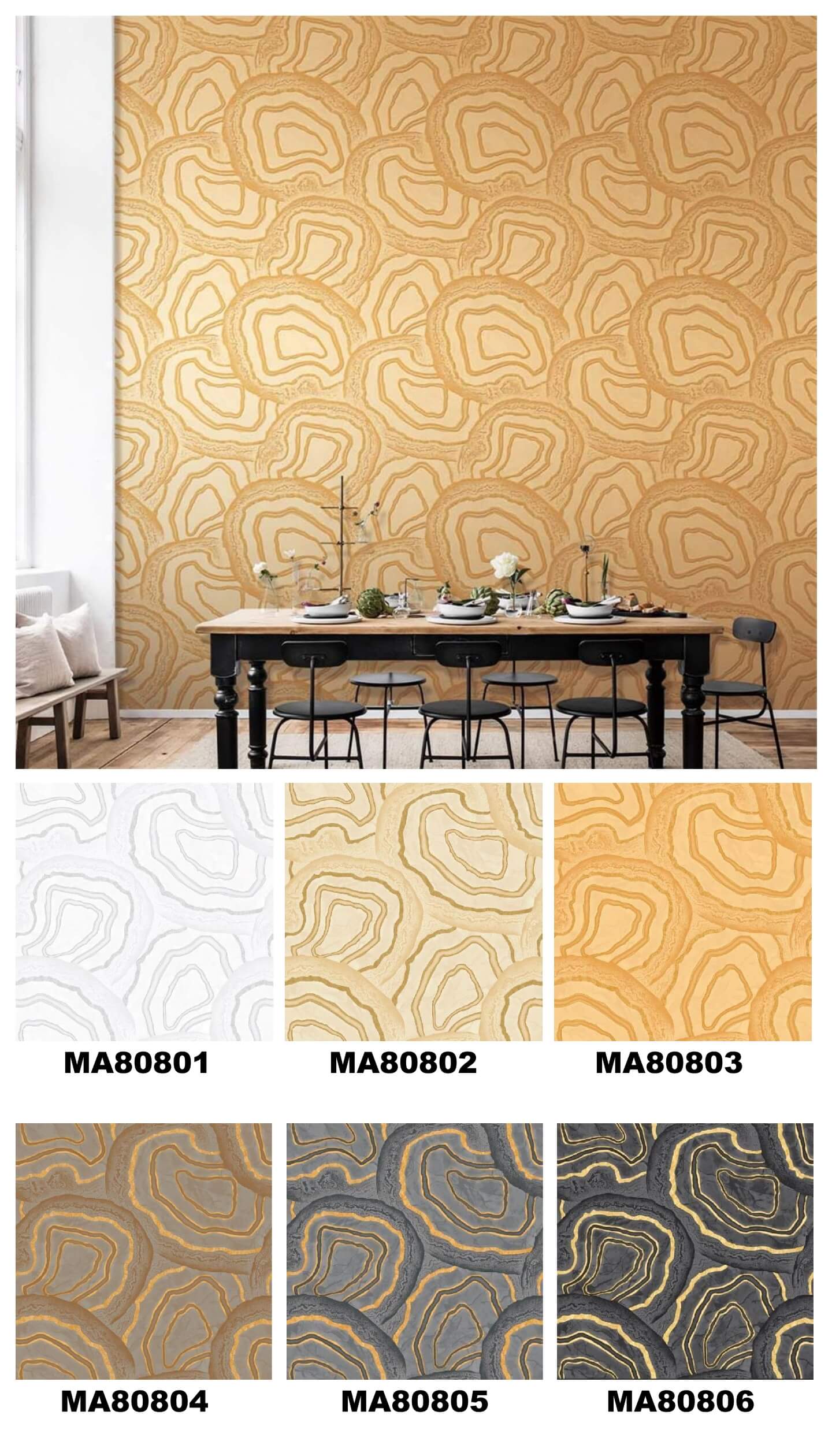 Beautiful Color 3D Design Wallpaper Better choice For Living Area, Bedroom, kids room, Office Durable PVC Wallpapers (9)