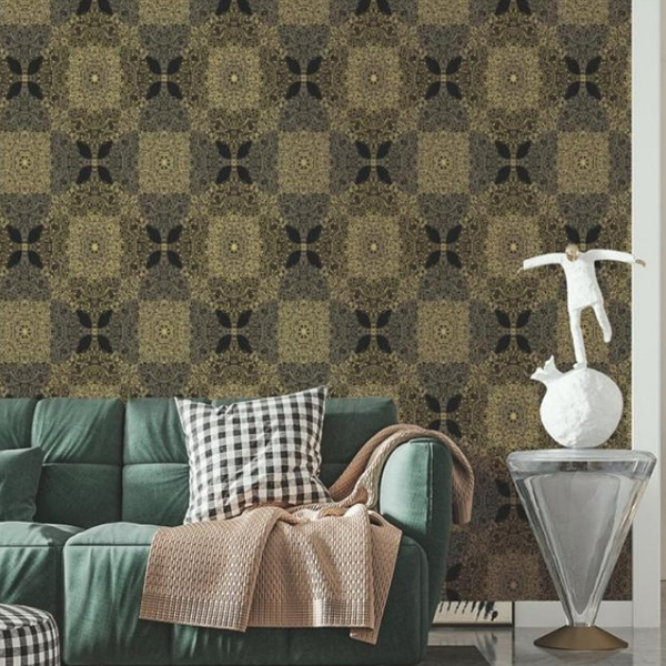 Black Minimalist Wallpaper for Art Deco