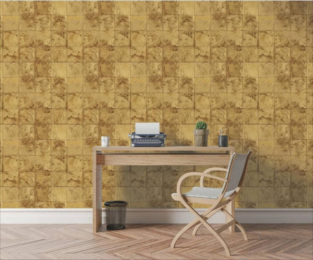 Stylish Decorative Yellow Wallpaper for Ceiling