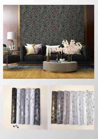 3D Metallic Wallpaper Wallcoverings For Home Hotel Wall Decoration