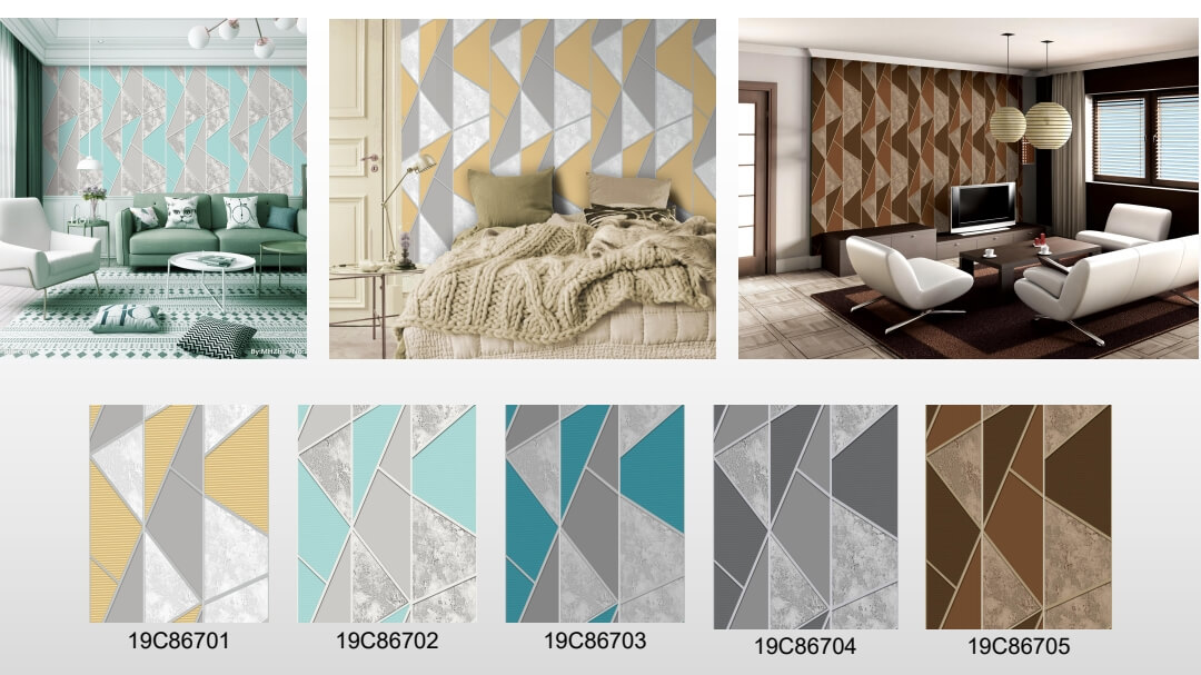 New Wallpaper factory 3D suede wallpaper designs non woven wall paper (8)