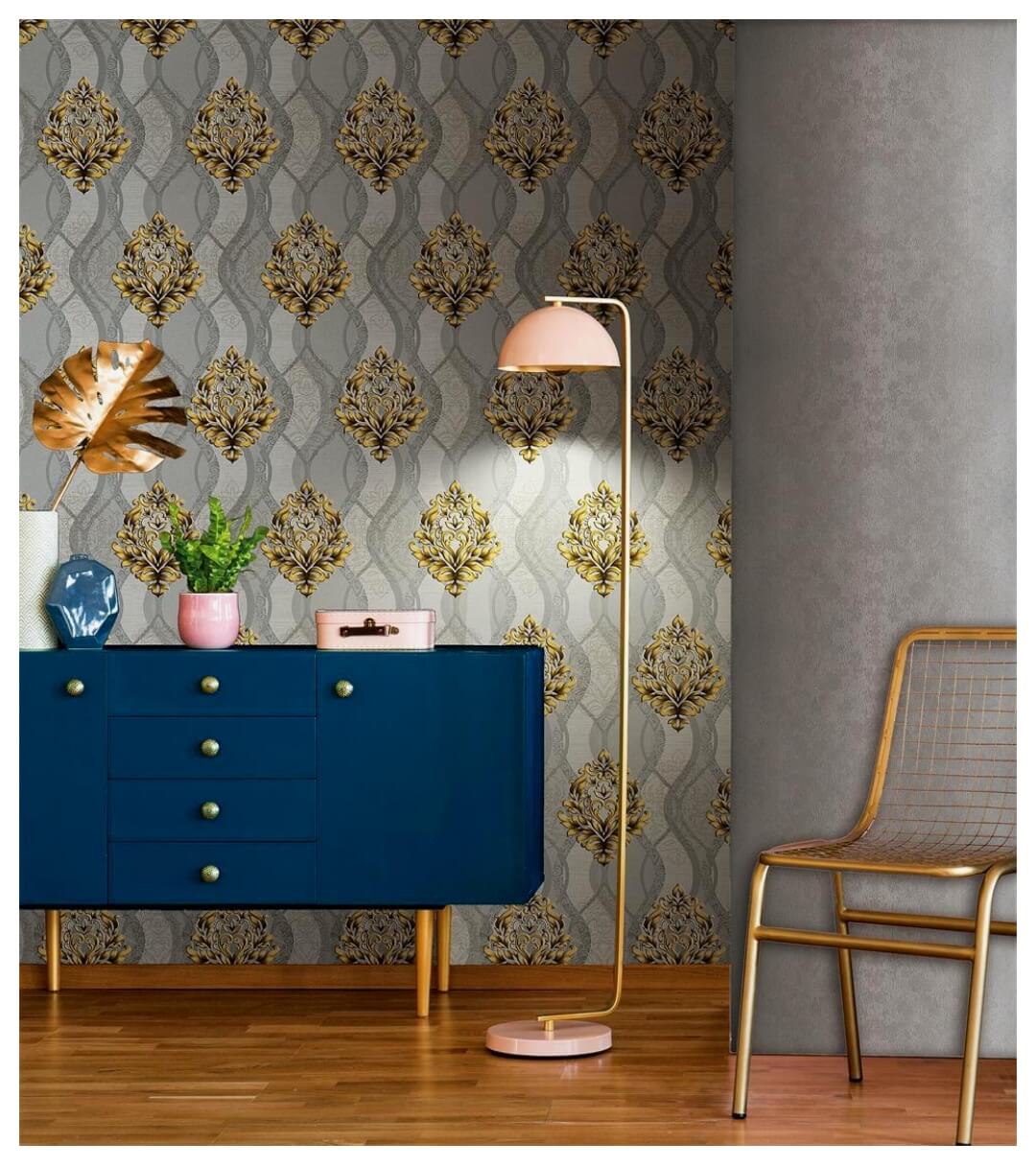 3d Gold Leaf Wallpaper for Hotel (18)
