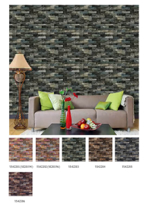 realistic black Brick Wallpaper interior
