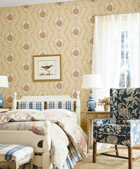 European Style Bedroom Living Room Background Wallpaper
